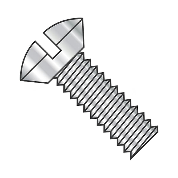 Usa Industrials 1/4"-20 x 3/8 in Slotted Oval Machine Screw, Plain 18-8 Stainless Steel BULK-SCRW-1408 - main